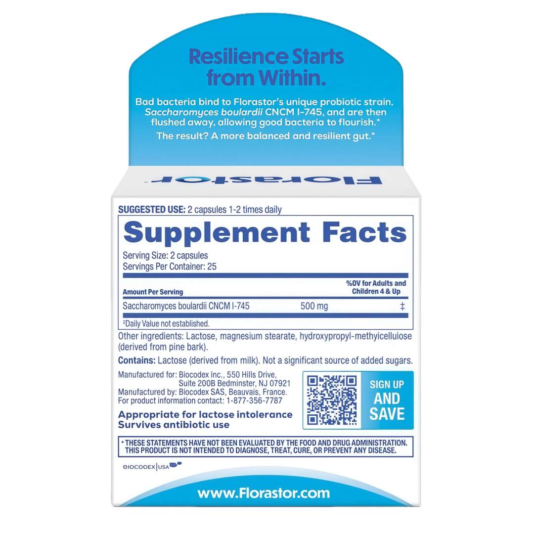 Florastor  Dual Action Probiotic Supplement: The Last Probiotic You'll Ever Need